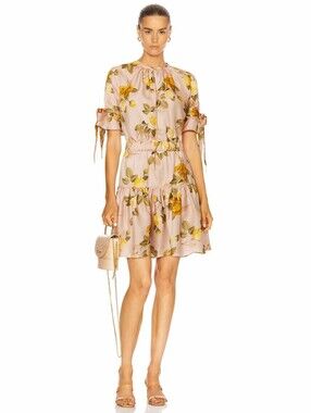 Lover Floral 100% Silk Dress Women's Size 4 Occasion Wedding Guest Garden Party